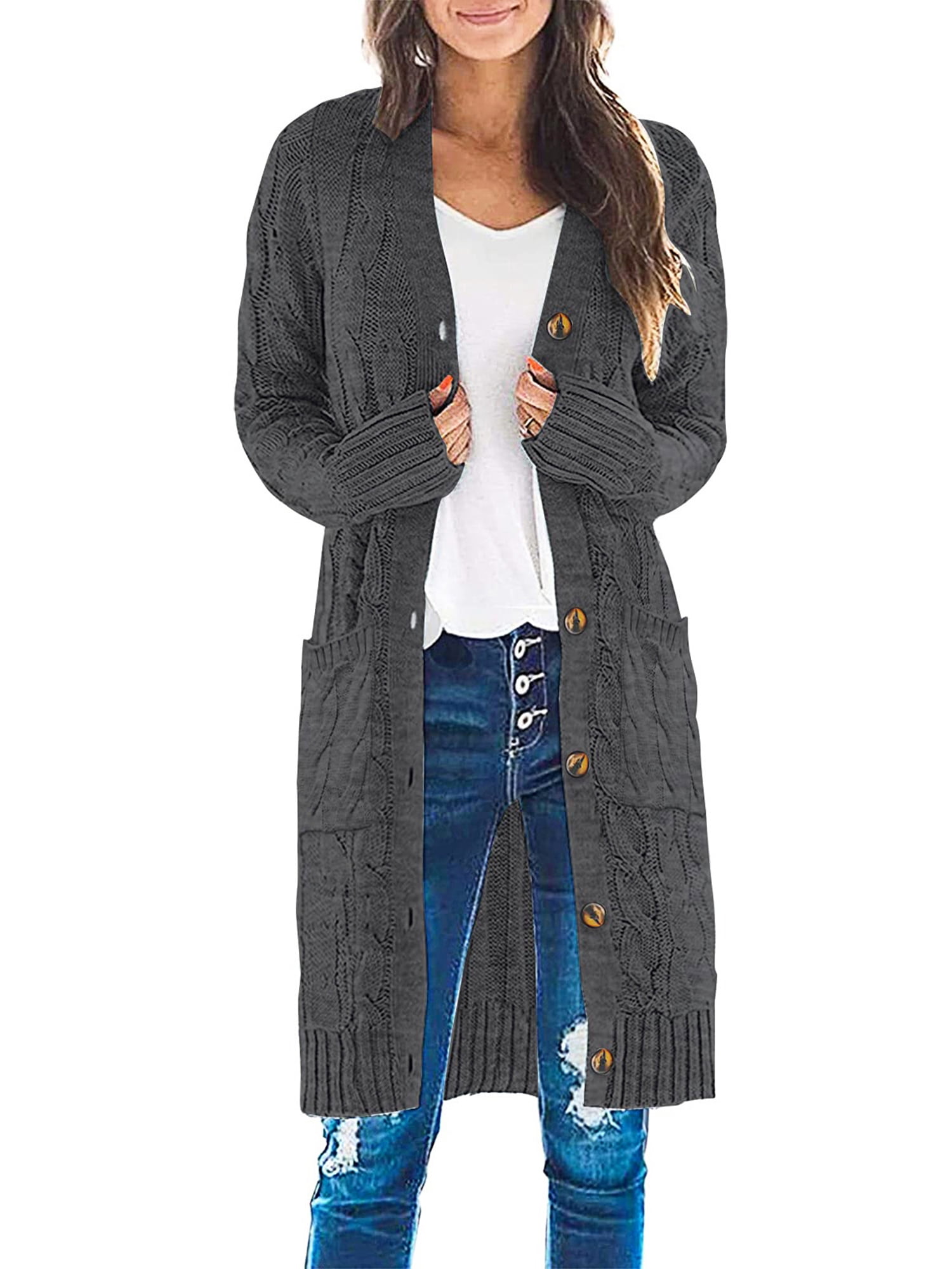 Long cardigan with hotsell buttons and pockets