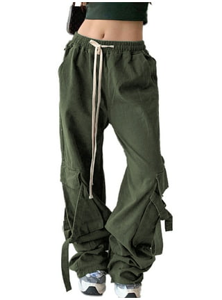  Indie Aesthetic Low Waist Pants 90s Low Rise Cargo