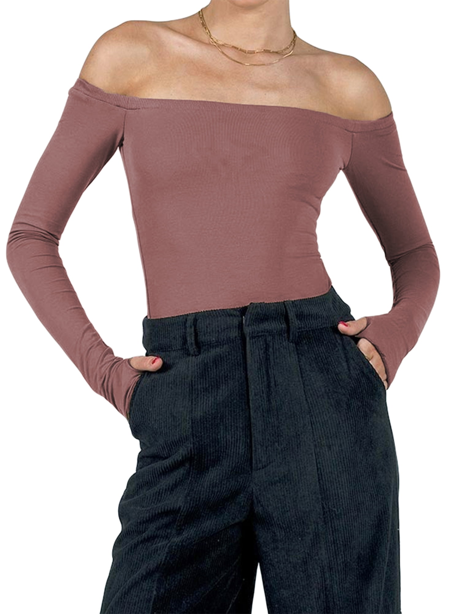 Blotona Women's Corset Crop Top Lace T Shirt Sexy See Through V Neck Long  Sleeve Asymmetrical Hem Mesh Clothes Party Clubwear 
