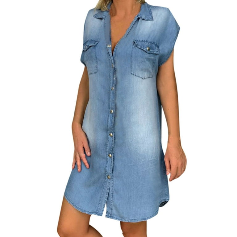 Walmart button top up dress