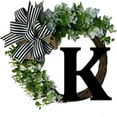 thumbnail image 1 of wtgtog 26 Letters Decorative Wreath, Door Hanging Home Decor with Bow Knot, Wooden Rattan Ring for Wall Window and Wedding, Versatile for Festivals and Housewarming Gifts, 1 of 1