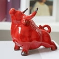 thumbnail image 1 of wtgtog Ceramic Cow Ornaments, Red Bronze Home Living Room Desk Decor, Exquisite Craftsmanship Unique Design, Auspicious Wealth Attraction for Home Office Gifts, 1 of 6