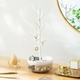 thumbnail image 1 of wtgtog Jewelry Organizer Stand, Tree Shape Necklace Earring Display Tower, Rotatable Adjustable with Drawer, Perfect for Dresser Bathroom Vanity Jewelry Storage, Necklace Bracelet Ring Organizer, 1 of 7