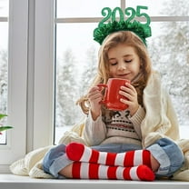 wtgtog New Year's Eve Hair Bands, Christmas Party Head Accessories, Plastic Material Cute Design, Festive Versatile, For Holiday Decor