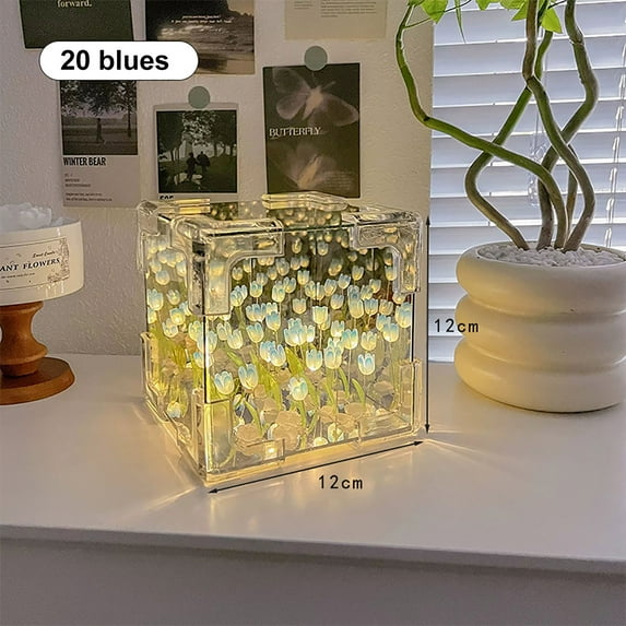 wtgtog Night Lantern DIY Kit, Flower Sea Design for Girl's Birthday and Graduation, Acrylic Material with LED Lights, Romantic Decor and Thoughtful Gift, Easy to Assemble