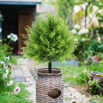 wtgtog Outdoor Artificial Ground Plants, Front Door Window Sill Decor, No-Maintenance Fake Flowers, Garden Balcony Decoration, Indoor Outdoor Plants, Lifelike Artificial Greenery