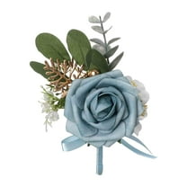 wtgtog Rose Wedding Wrist Flower Corsage, Artificial Flower Accessories for Men and Women, Suitable for Bridesmaids Guests and Formal Events, Exquisite Design with Ribbons and Berries