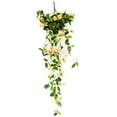 thumbnail image 1 of wtgtog Simulated Rose Hanging Plant, Artificial Flower Wall Hanging for Indoor Living Room, Lifelike Design UV-Resistant for Year-Round Display, Versatile for Home Office and Garden Decor, 1 of 3