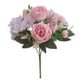 thumbnail image 1 of wtgtog Simulated Silk Rose Flower Bouquet, Versatile for Home Decoration Wedding Handheld Road Guide and Wall, Realistic Design with Bendable Stems, Ideal for Party and Hotel Decor, 1 of 2