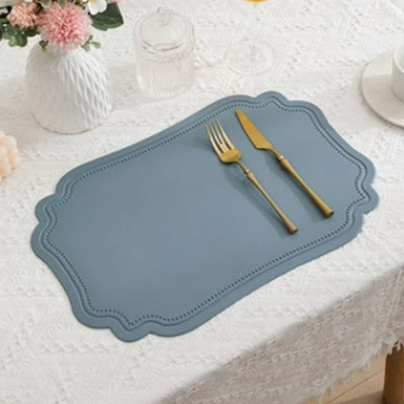 wtgtog Vintage PVC Placemats, Heat Insulation Oil-Proof Design, Durable Easy to Clean, Scandinavian Style, Dining Table Home Office Decor Accessory