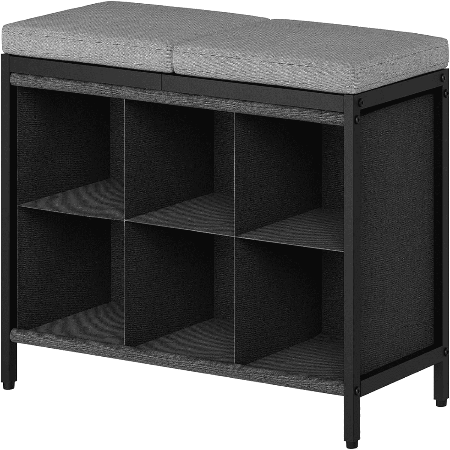 wxysydf Shoe Storage Bench with Cushion Shoe Cubby Bench Shoe Rack with ...