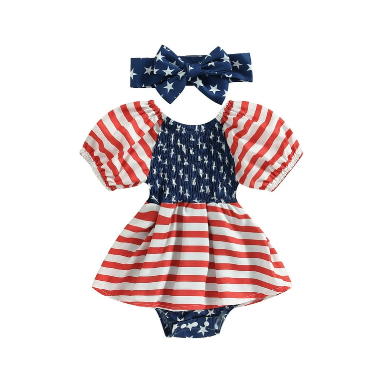 4th of july outfits top for baby girl walmart