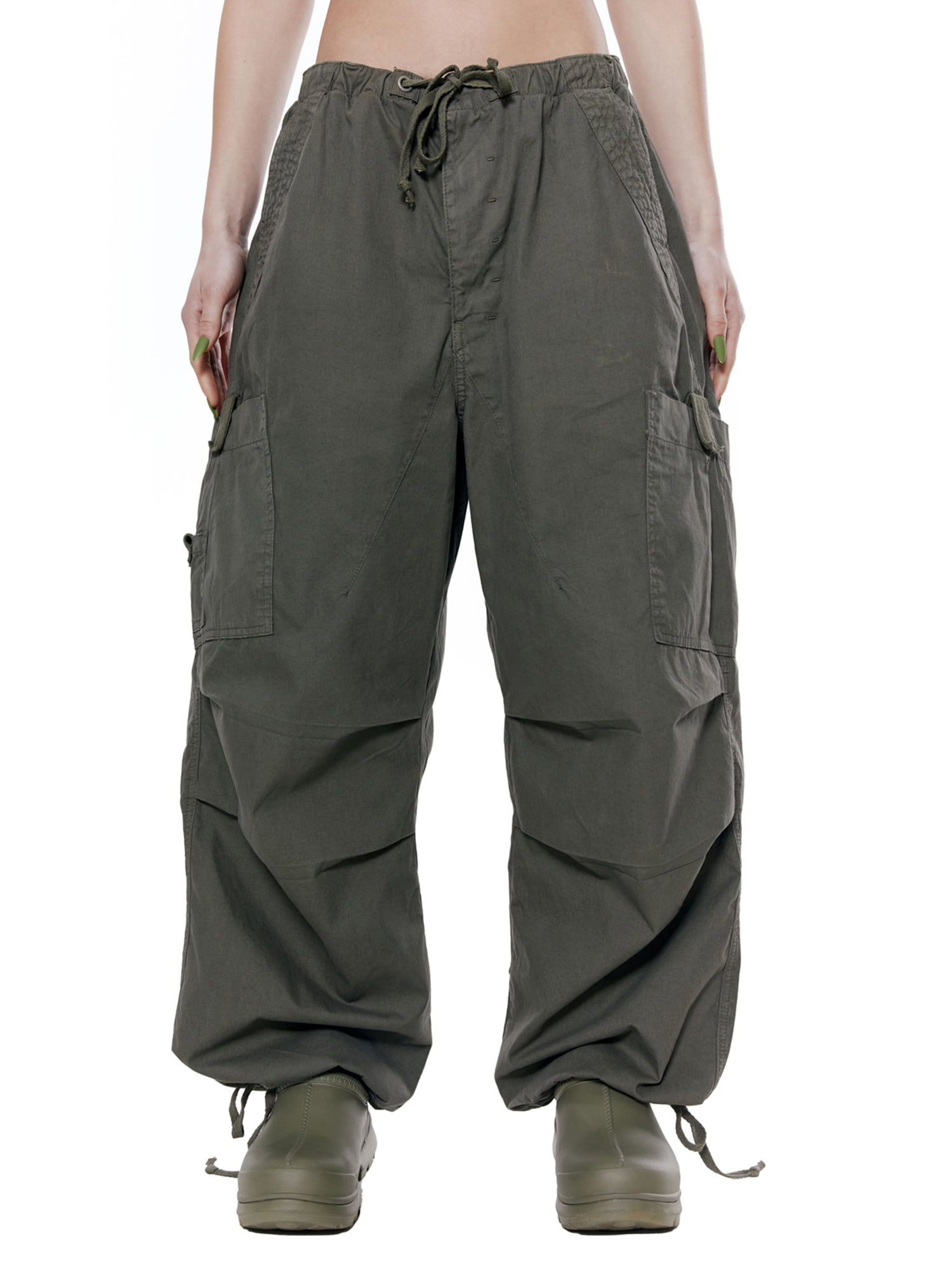 wybzd Women Baggy Cargo Pants Low Waist Cargo Pants Drawstring