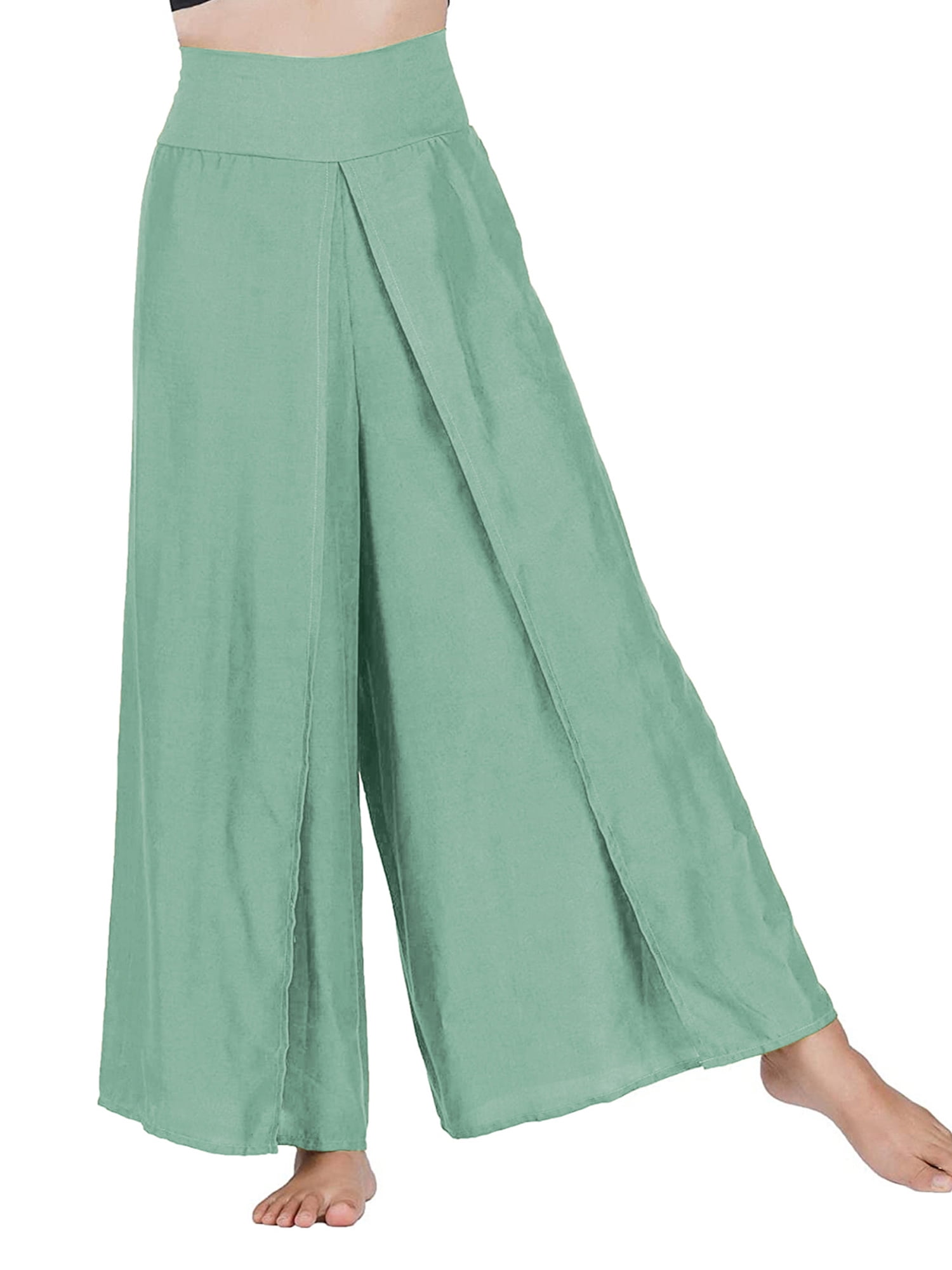 Wide leg split harem pants cheap