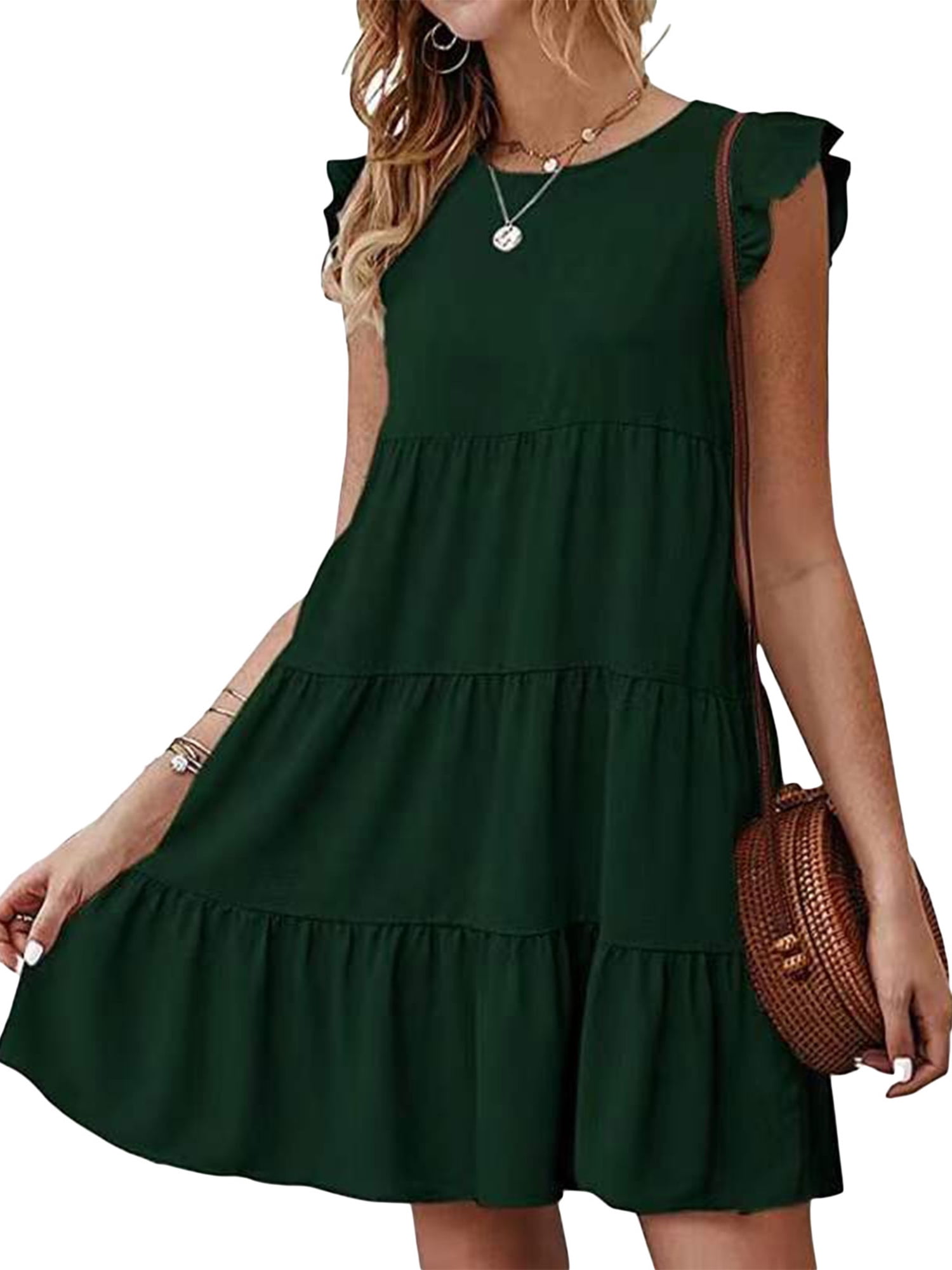 dark green mini dress
