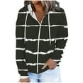 thumbnail image 1 of wycnly 2023 Sweatshirt Coat for Women Winter Hooded Coat for Women Fashion Striped Print Zip up Drawstring Hoodies Tops Lightweight Casual Long Sleeve Fall Sweatshirt Outwear with Pocket Weekly, 1 of 7