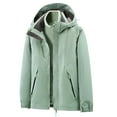 thumbnail image 1 of wycnly 2023 Trench Jacket for Women Winter Womens Plus Size Windbreaker Jacket Outdoor Climbing Hiking Lightweight Hooded Coat Casual Pocket Solid Zip up Long Sleeve Outerwear Weekly, 1 of 6