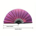 thumbnail image 1 of wycnly Handheld Dance Fan PVC Colorful Fan Reflective Fabric Folding Fan 13in Home Clearance, 1 of 5