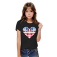 thumbnail image 1 of wycnly Kids Clothes Girls Tee Top for Kids Kids Boys Loose Fit 4th of July Star Striped Graphics Patriotic Tees Shirts Casual Heart Print Short Sleeve Tops Girls Tops(Size:9 Years), 1 of 6