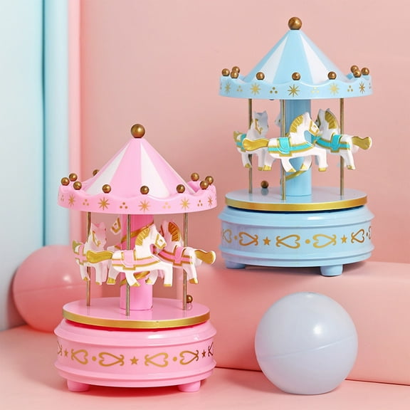wycnly Kids Toys Carousel Music Box Cake Decoration Birthday Gift Children's Boutique Toys Music Box Student Gift, Boys and Girls Christmas Gift Birthday Gift Kids Toys