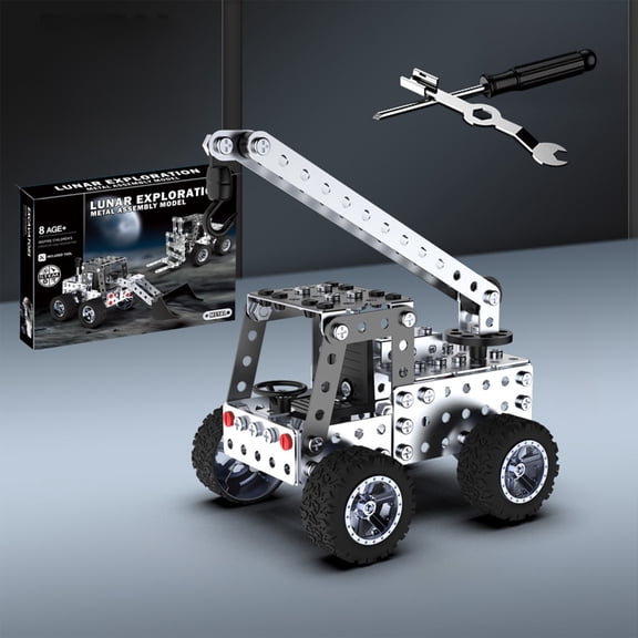 wycnly Kids Toys Children's Nut Disassembly Toy Metal Assembly Engineering Car Toy Creatives Model Building Blocks Children's Excavator Gift Bulldozer Toy