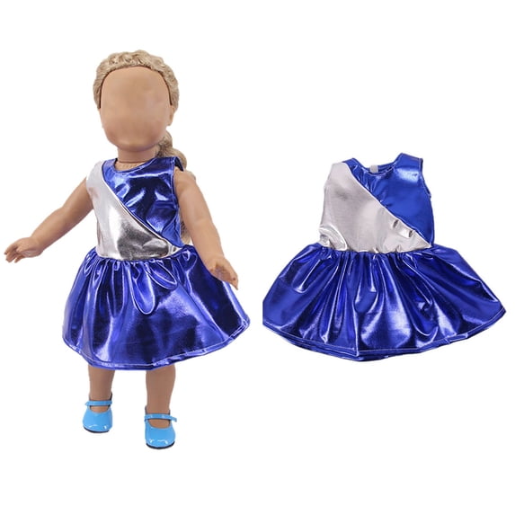 wycnly Kids Toys Girls' Doll Dress Beautiful Glossy Dress Suitable for 18 Inch Dolls Christmas Doll Dress No Doll and No Shoes Toy