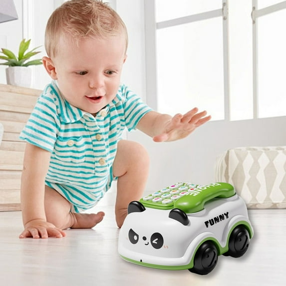 wycnly Kids Toys Interactive Early Education Toy Car with Music Storytelling Lights and Buttons Encouraging Walking and Motor Skills for Toddlers Toys for Boys