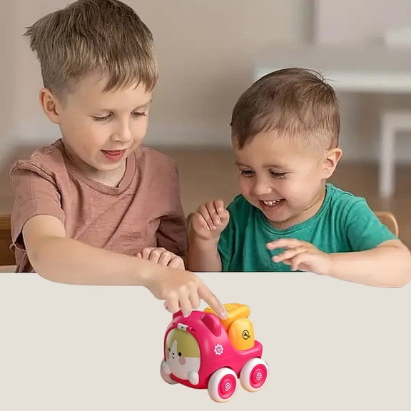 wycnly Kids Toys Interactive Nature Inspired Push and Move Engineering Vehicle Toy for Toddlers Supports Motor Skills Pretend Play with Flip Top Storage Toys for Boys