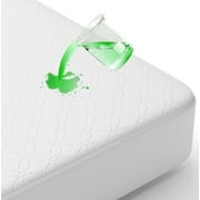 wzhoufie 100% Waterproof Mattress Protector Soft Cooling 8-18" Full - White