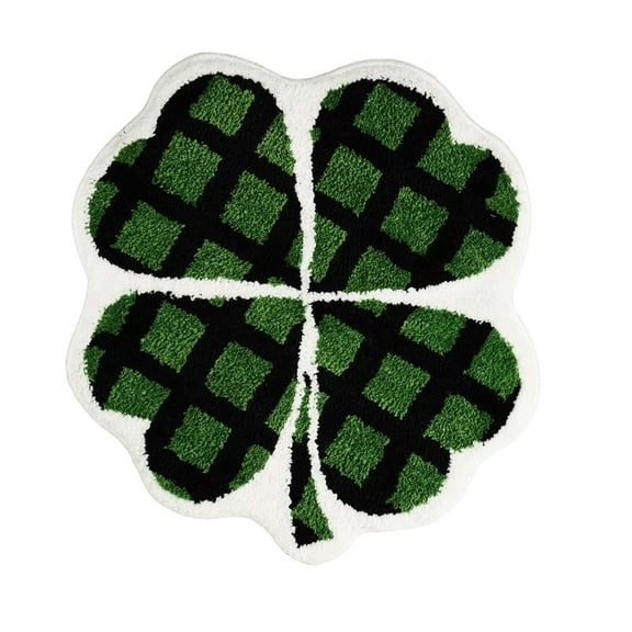 wznxdo Clover/Four-Leaf Clover Shaped Mat Non-Slip Bathroom Door Mats Living Room Kitchen Bedroom Plush Carpet