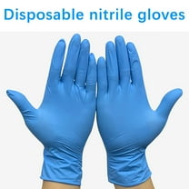 wznxdo Deals 100pc Disposable Nitrile Gloves Sterile Disposable Gloves Food Safe Clean Disposable Gloves Latex-Free Disposable Gloves