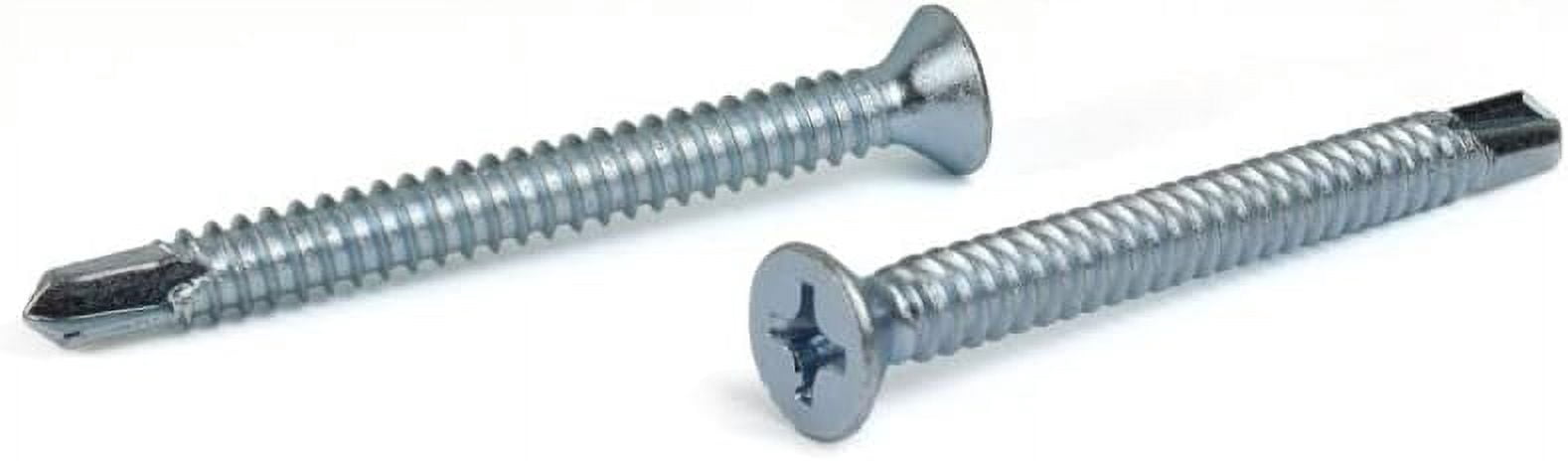 #12 X 2-3/4" Self-Drilling Screws - Phillips Flat Head, Steel Zinc, 1000-Piece Carton