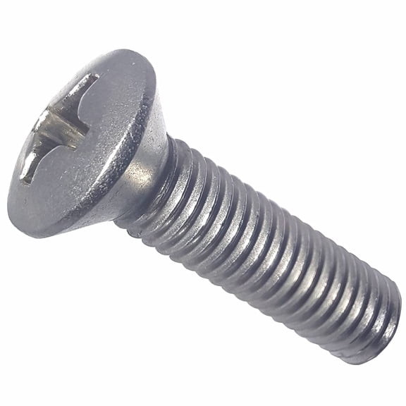 x 1/2" Oval Head Machine Screws, Phillips Drive, Stainless Steel 18-8, Full Thread, Bright Finish, Machine Thread, Quantity 100 by