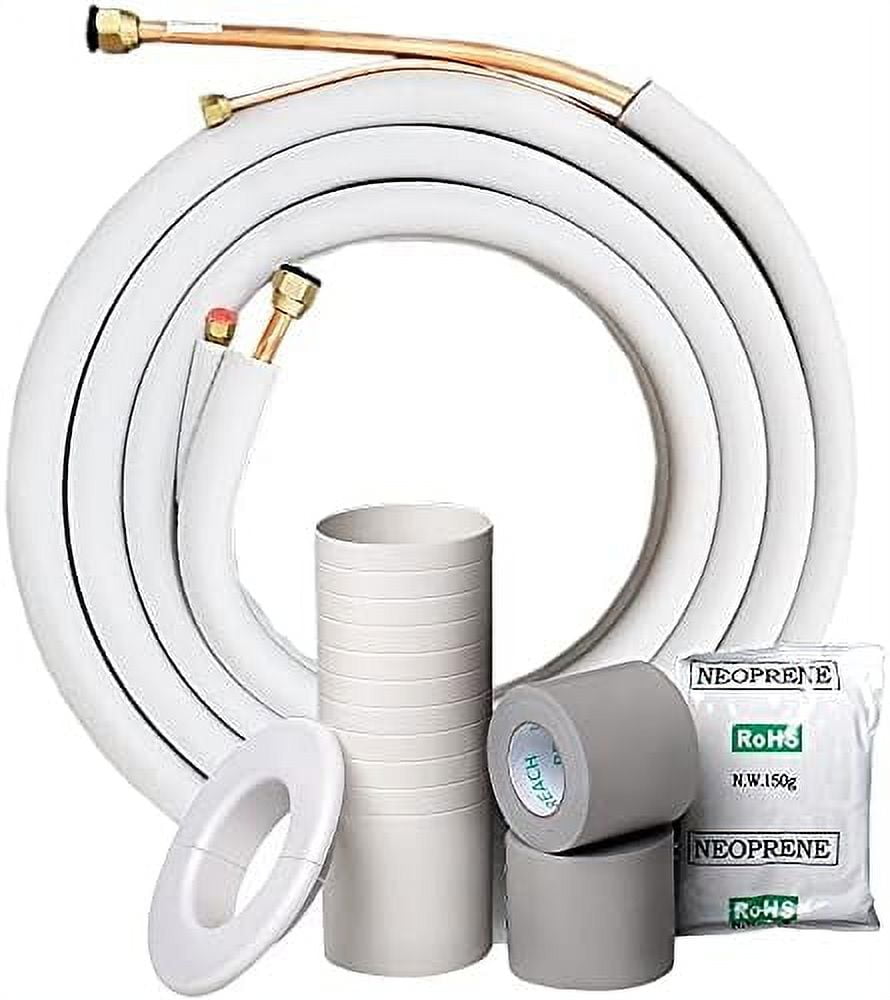 x 1/2" and 18k btu ductless mini split line set ac kit with control