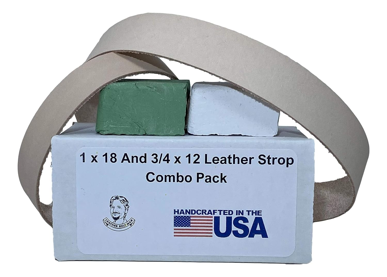x 12" and 1" x 18" Leather Strop Combo Pack Fits Ken Onion Work