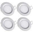 thumbnail image 1 of x 12V 3W LED Spotlights, 58-65mm Hole Size, 6400K Cool White, Compatible with Caravan Boat Van Yacht, Silver Finish, 1 of 5