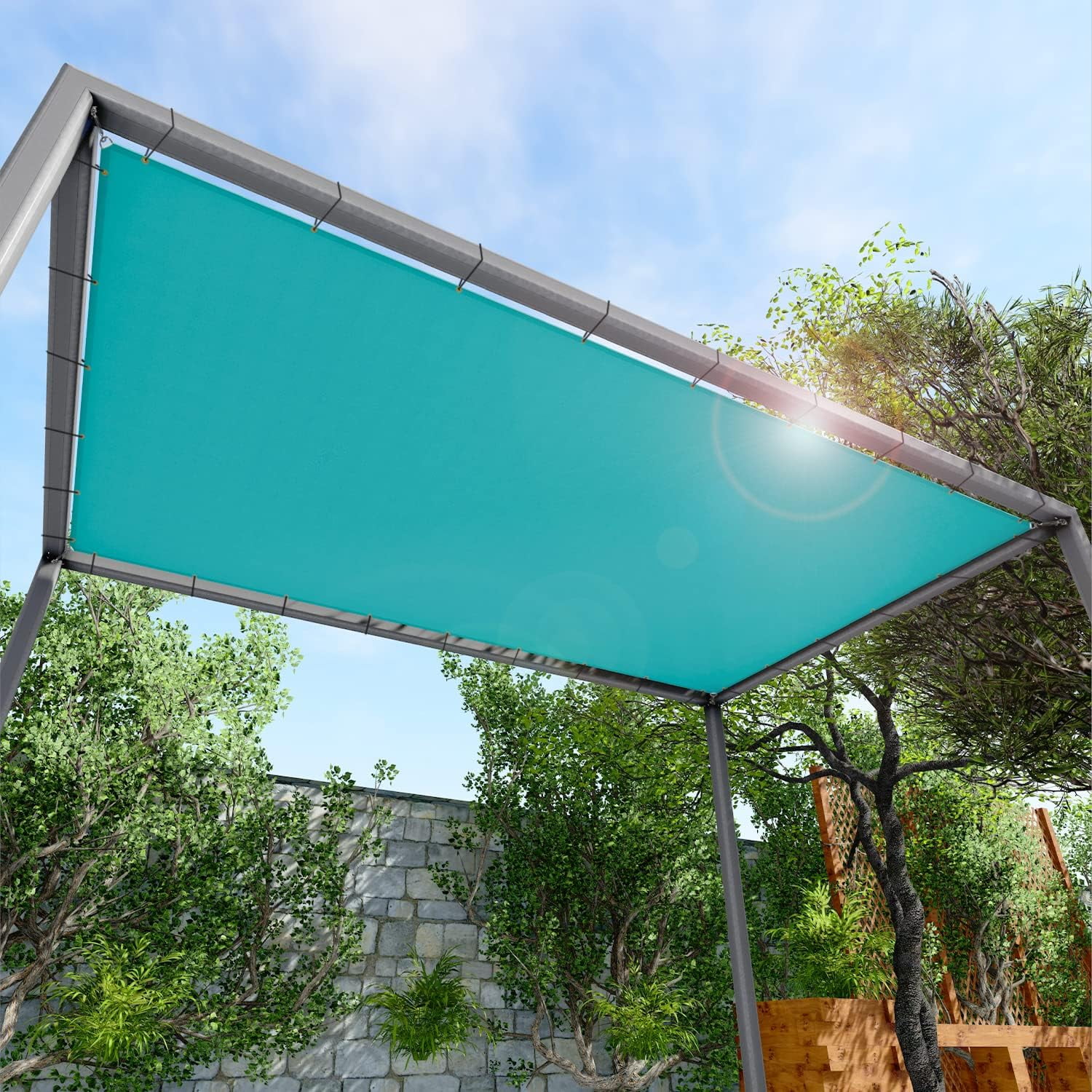 X 14 Waterproof Sun Shade Sail Straight Edge Outdoor Canopy Cover UV x-14-waterproof-sun-shade-sail-straight-edge-outdoor-canopy-cover-uv