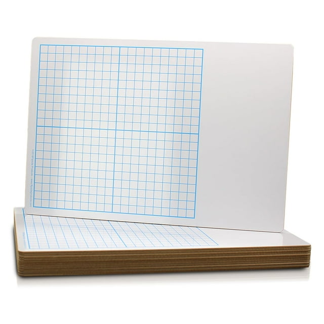 x 16" Two Sided 1/2" Graph Dry Erase Board, Math Manipulatives