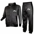 thumbnail image 1 of x-2 mens athletic fleece tracksuit jogging sweatsuit activewear hooded top teal blue xl, 1 of 1