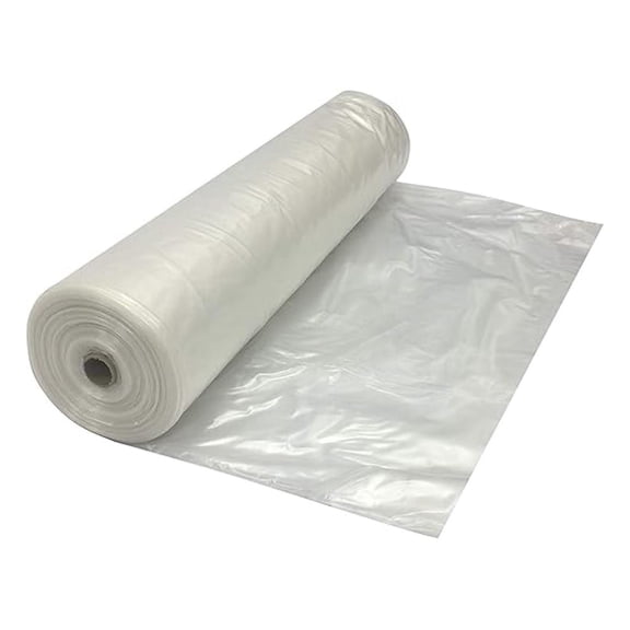 - Clear Plastic Sheeting - 3 mil - (3' x 100') - Thick Plastic Sheeting, Heavy Duty Polyethylene Drop Cloth Vapor Barrier Covering