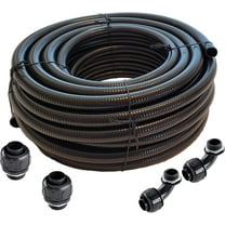 x 25 ft Black UL Listed Non-Metallic Flexible Liquid Tight Electrical Conduit with Fittings