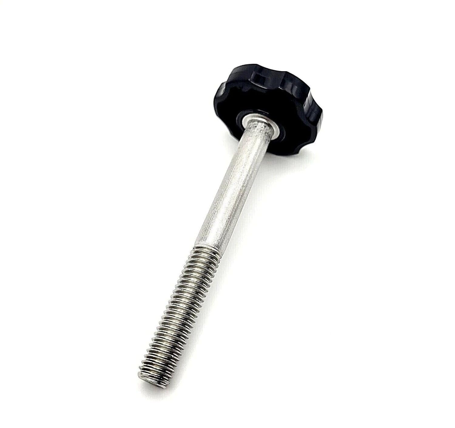 x 3 1/2"" Thumb Screws Bolts Black Round Fluted 6 Point Clamping 304