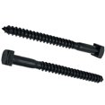 thumbnail image 1 of ¼” x 3” - Rustic Square Head Lag Wood Screws – Decorative Antique Black Square Drive Lag Bolts – Black Oxide Coating - ¼ in x 3 in - for Hinges, Cabinets & Doors (100, Screws), 1 of 8