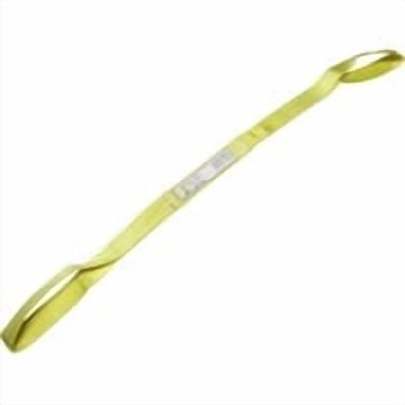 x 3 ft Web Lifting Sling Tow Strap Eye & Eye 2-ply Choker Pull Rigging | Pro Quality | Domestic Nylon, Yellow (EE2-902X3)