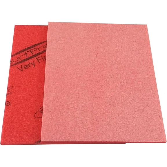 x 4-1/4 x 3/16 Inch Sanding Sponges, Very Fine 320-400 Grit Sponge Sanding Pads with Aluminum Oxide Side, 20 Pack ible Contour Sand Sponge for Wood, Auto Paint, Plastics & Metal Sander