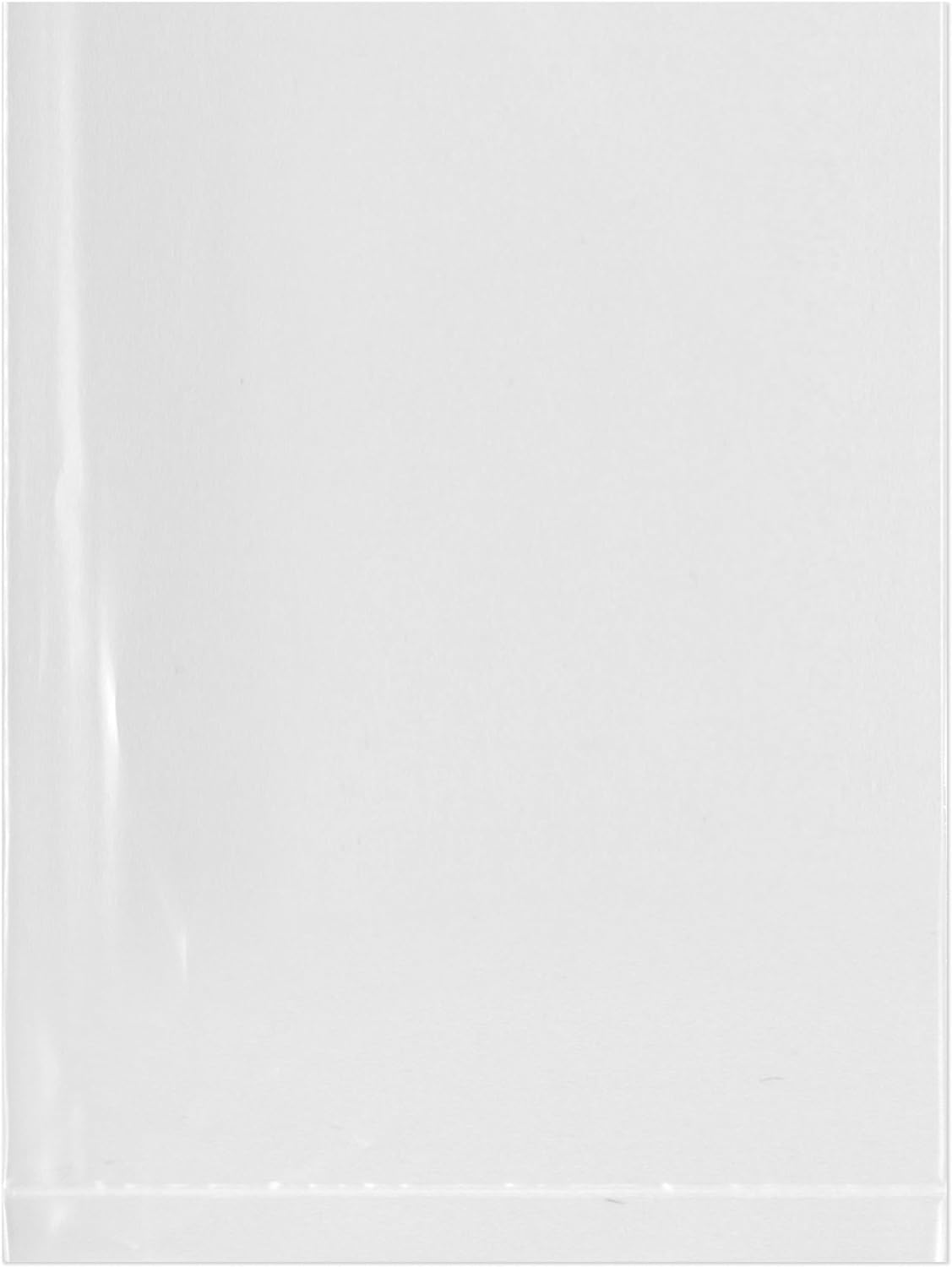 x 4" (Case of 1,000), 4 Mil Flat Open Clear Plastic Bags