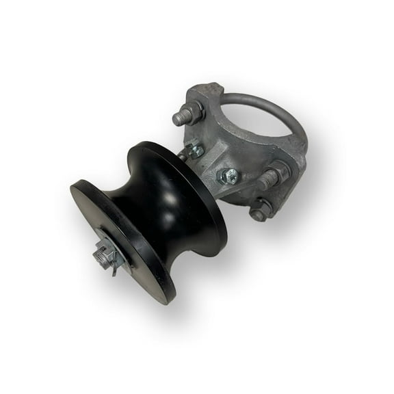 " x 6 5/8" Cantilever Gate Roller | with Poly Wheel | Uncovered Chain Link Gate Rollers | Heavy Duty for Sliding Gates | Industrial Design | Black | 2 Pack