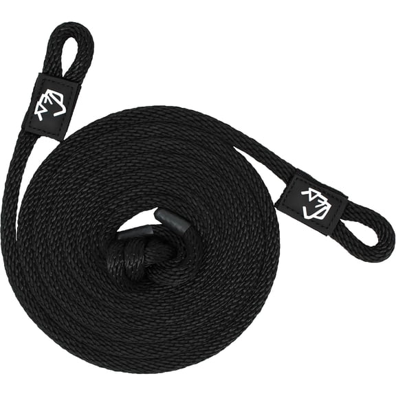 x 8' Black Solid Braid Fender Line (Sold in Pairs) - Made in