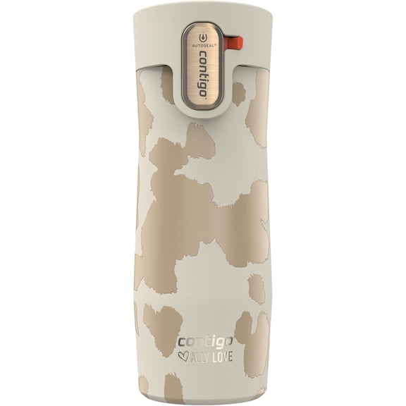 x Ally Love Stainless Steel Vacuum-Insulated Travel Mug with Autoseal and Easy Clean Lid, Spill-proof, Keeps Drinks cold 24 hrs & hot for 11 hrs, BPA Free, 16oz., West Loop 3.0, Oatmilk