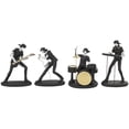thumbnail image 1 of " x " Black Polystone Rock Band Musician Sculpture with Gold and Silver Accents, by DecMode (4 Count), 1 of 9